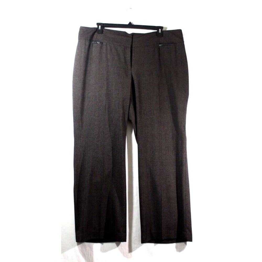 Womans Plus size 22 Average Brown Plaid wide legged dress pants by Lane Bryant